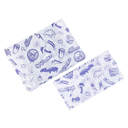 White Shirley Paper Small Size Various Patterns Printed Blue Wrapping Paper