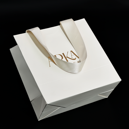 Off-white pattern gold-stamped string handbag