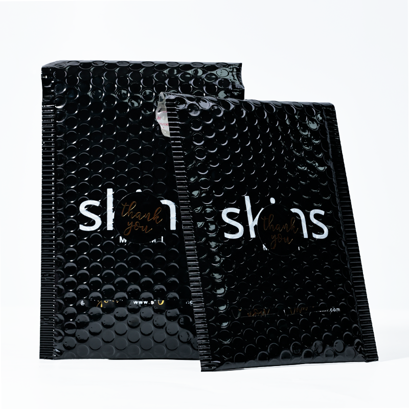 Black glossy film bubble bag 3.19