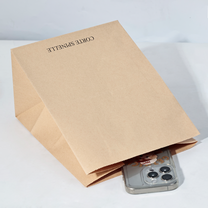 Flat Kraft Paper Food Packaging Bag