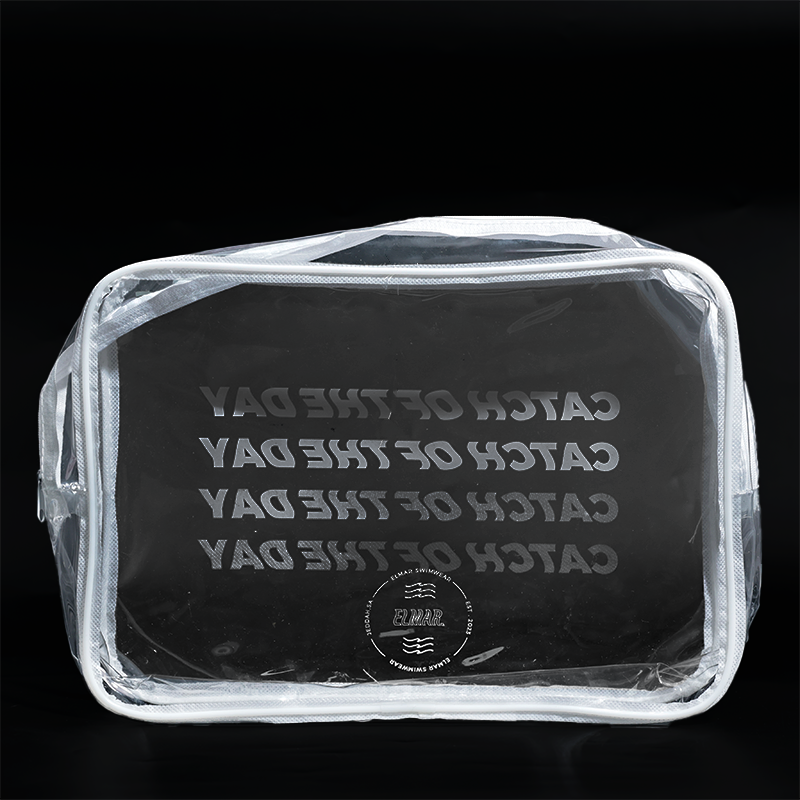 White transparent PVC zipper bag