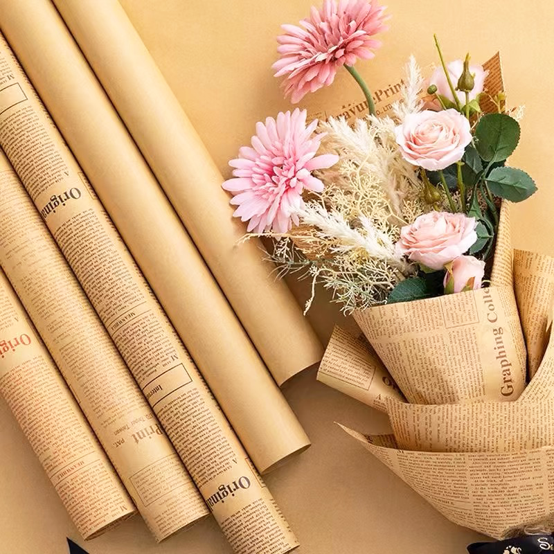 Full English Printed Kraft Paper Packaging Paper
