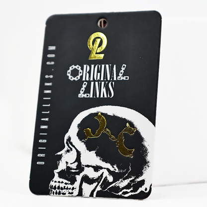 Black long gold stamping plus monochrome printing tag 2.23