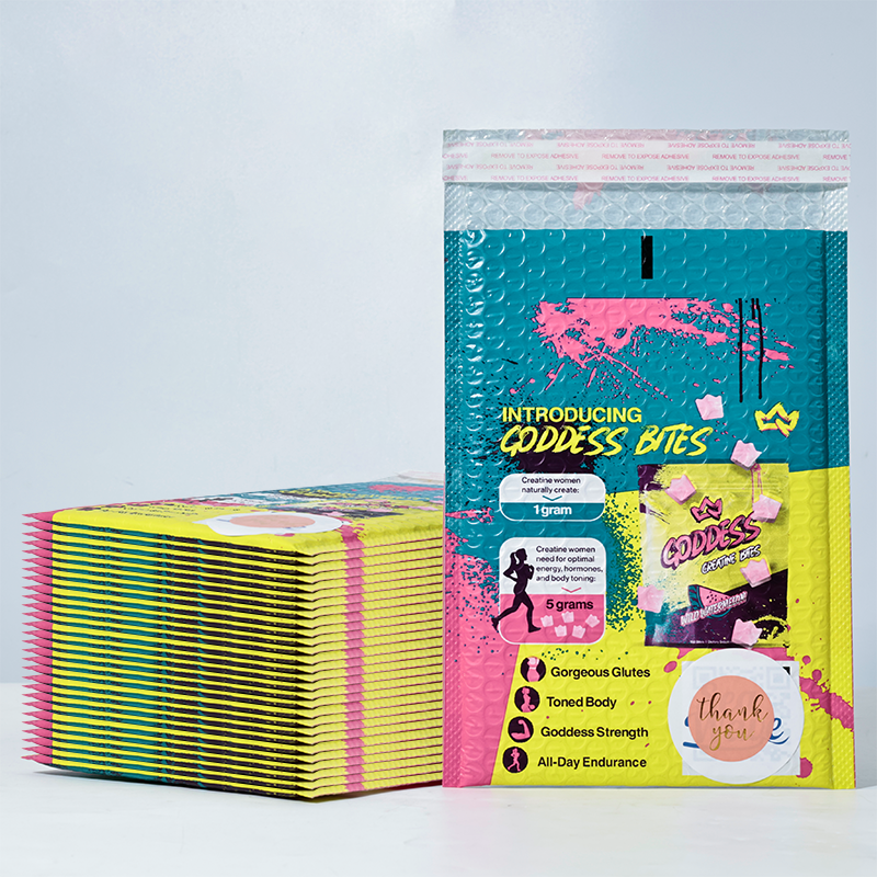Pattern full color printing co-extrusion film express bubble bag 4.10
