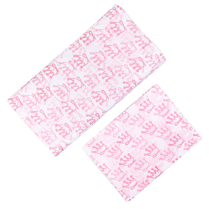White Shirley Paper Printed Pink English Wrapping Paper