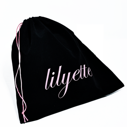 Black flannel drawstring bag 1.15