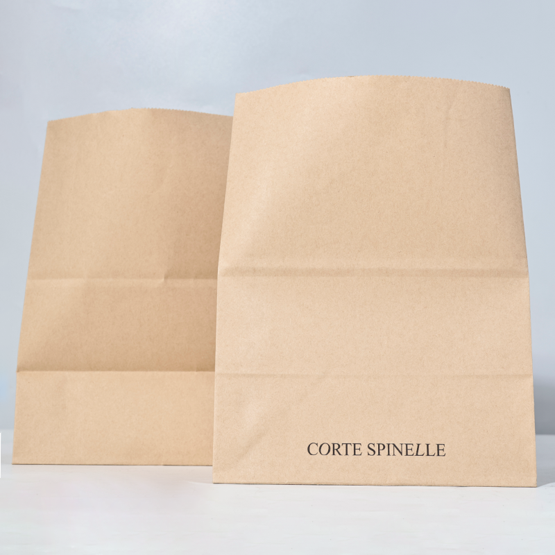 Flat Kraft Paper Food Packaging Bag