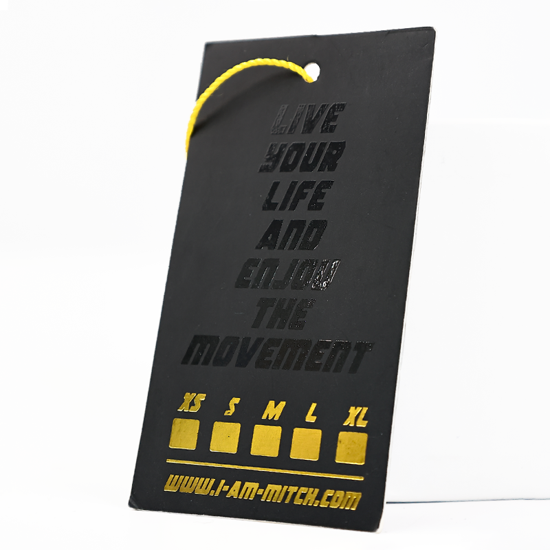 Black pattern hot stamping printing tag