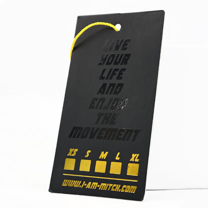 Black pattern hot stamping printing tag