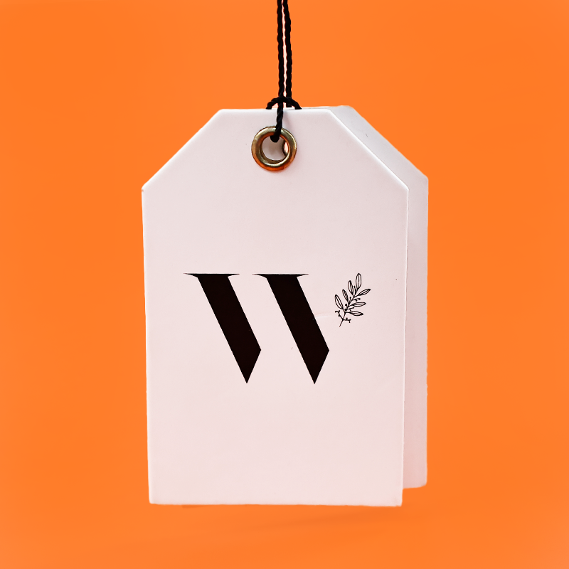 White special-shaped tag 2.29