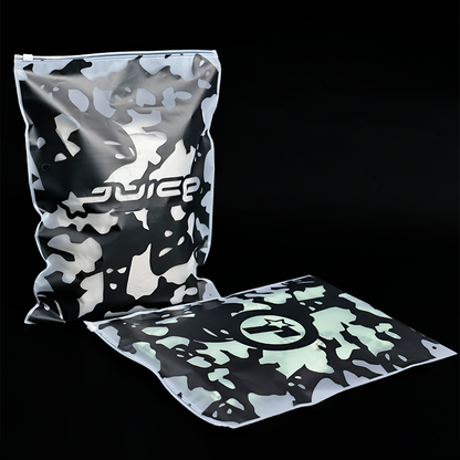 All-over print frosted zipper bag