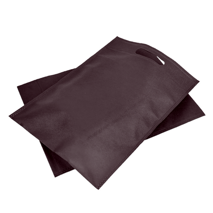 Brown non-woven flat tote bag 3.25