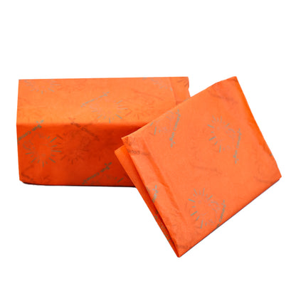 Orange Shirley Paper Pattern Gold Printed Wrapping Paper