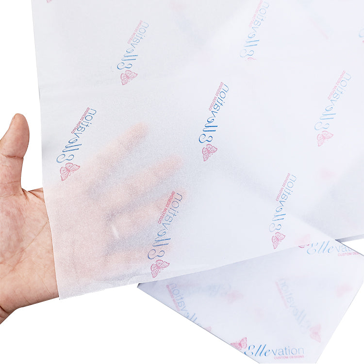 White Shirley Paper Printed Blue and Pink Pattern Wrapping Paper