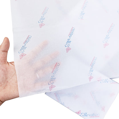 White Shirley Paper Printed Blue and Pink Pattern Wrapping Paper