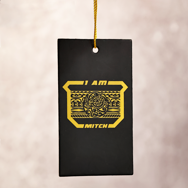 Black pattern hot stamping printing tag