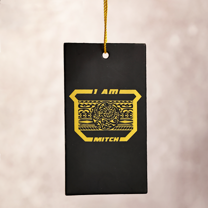 Black pattern hot stamping printing tag