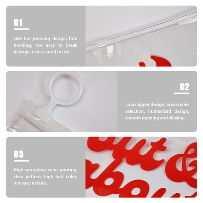 Small capacity white pull ring small capacity zipper bag