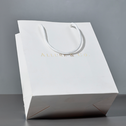 White pattern hot stamping paper bag
