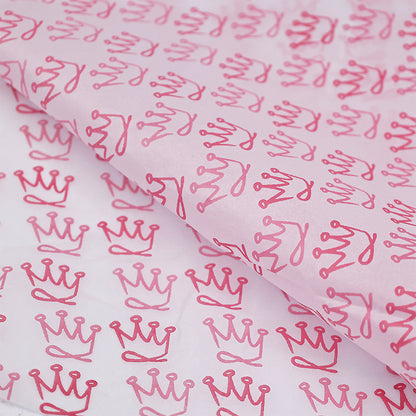 White wrapping paper pattern pink print