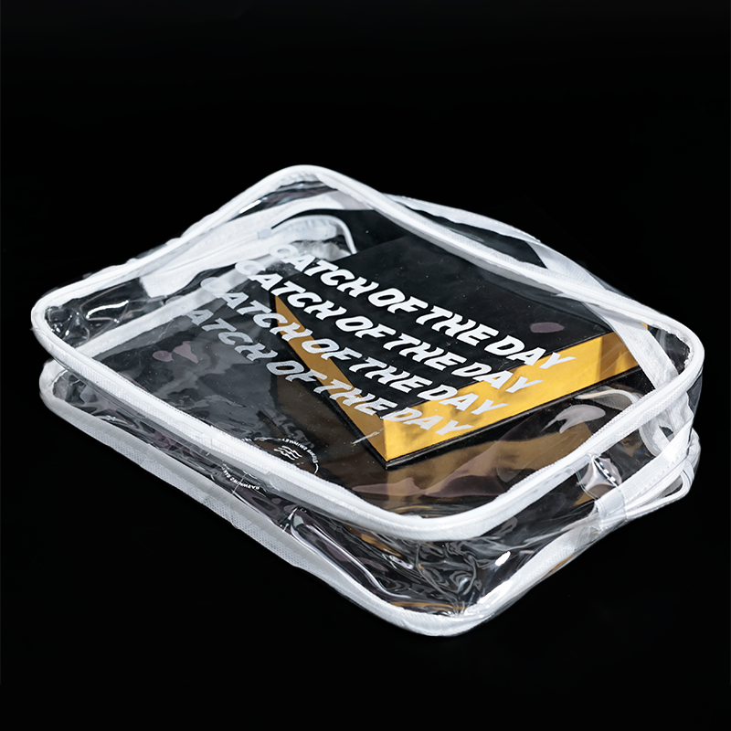 White transparent PVC zipper bag