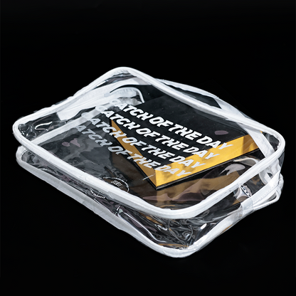 White transparent PVC zipper bag