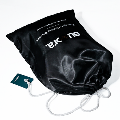 Black silk drawstring bag 3.25