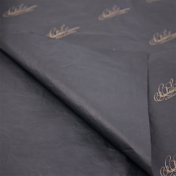 Black wrapping paper pattern with gold stamping