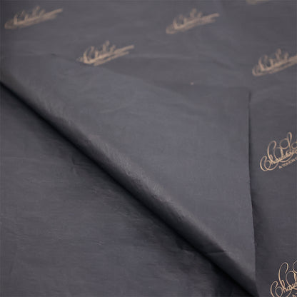 Black wrapping paper pattern with gold stamping