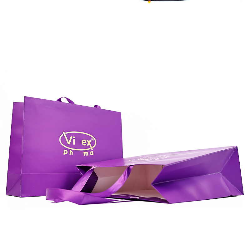 Vibex purple hot stamping paper bag