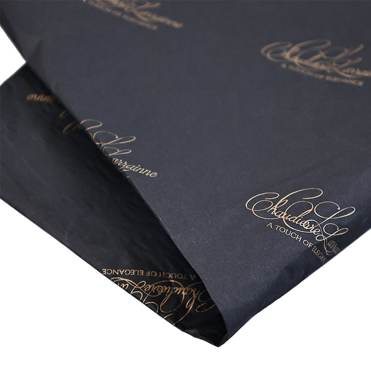Black Shirley Paper Pattern Gold Printed Wrapping Paper