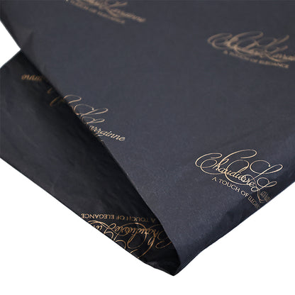Black Shirley Paper Pattern Gold Printed Wrapping Paper