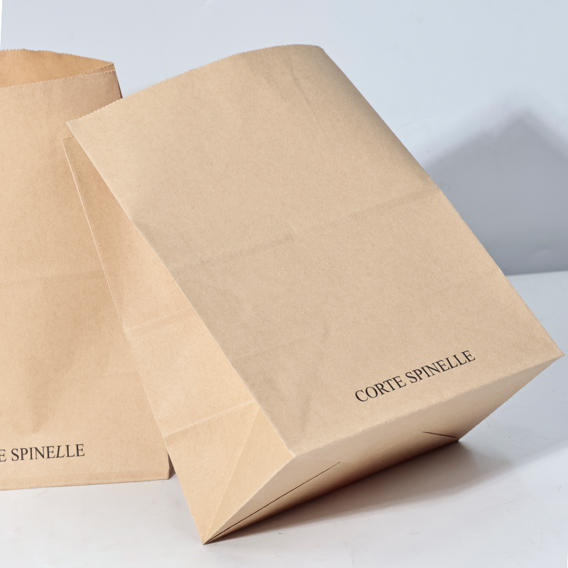 Flat Kraft Paper Food Packaging Bag