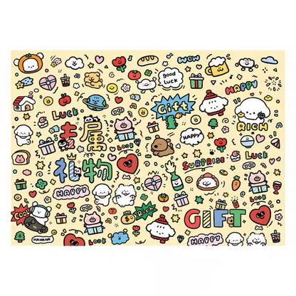 Full cartoon pattern gift wrapping paper