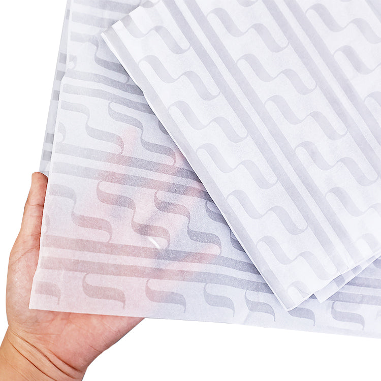 White Shirley Paper Printed Gray Pattern Wrapping Paper