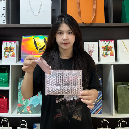 Silver aluminum film hand rope bubble courier bag 3.25