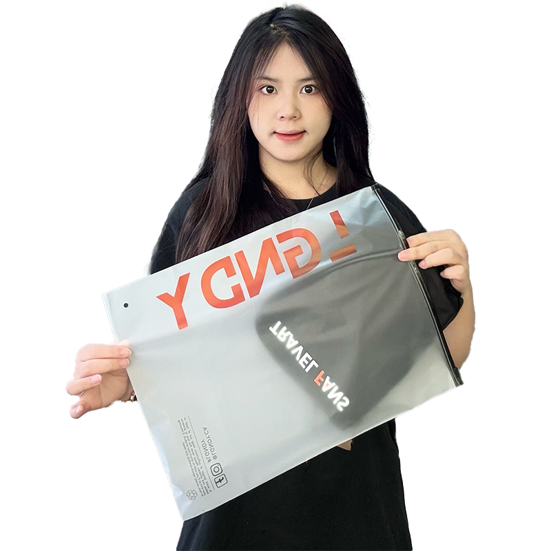 White transparent PE zipper bag