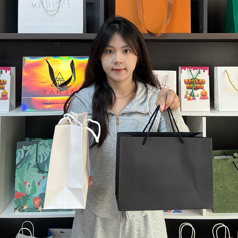 Multi-color paper bag