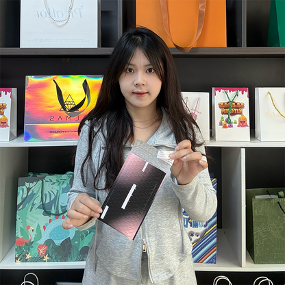 Black and pink gradient printing express bubble bag 3.29