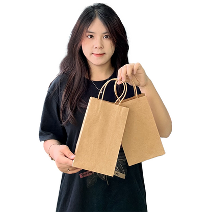 Small size kraft paper handbag