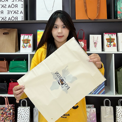 Beige PE zipper bag