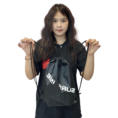 Black Backpack Drawstring Pocket 7.15