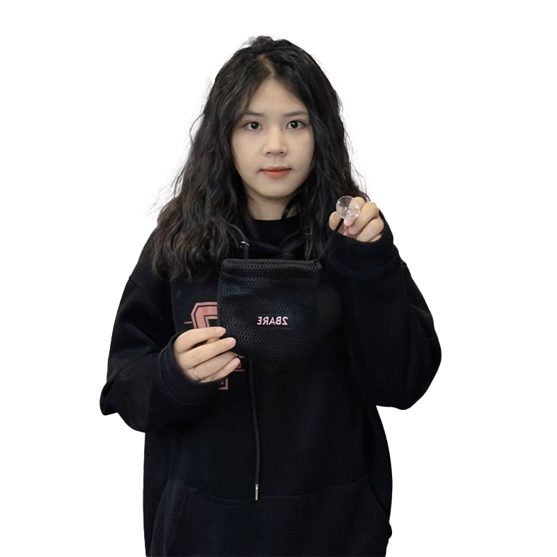 Mesh drawstring pocket 1.25