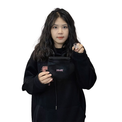 Mesh drawstring pocket 1.25