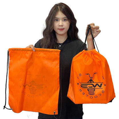 Orange Backpack Drawstring Pocket 7.13