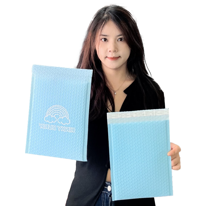Blue self-adhesive bubble courier bag 12.5