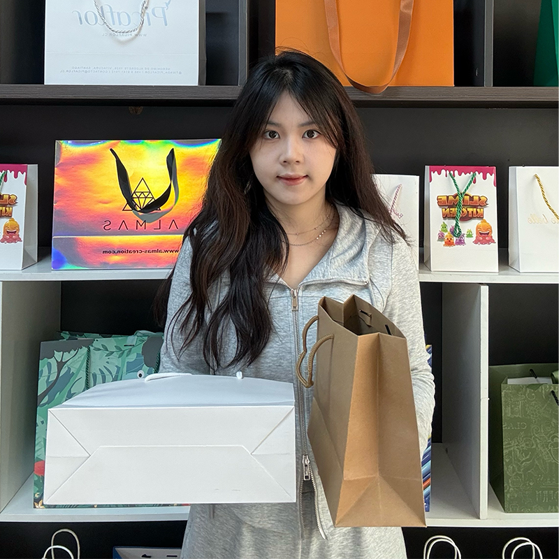 Multi-color paper bag