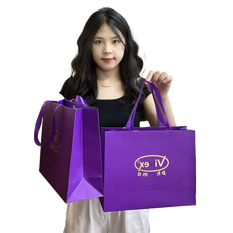 Vibex purple hot stamping paper bag